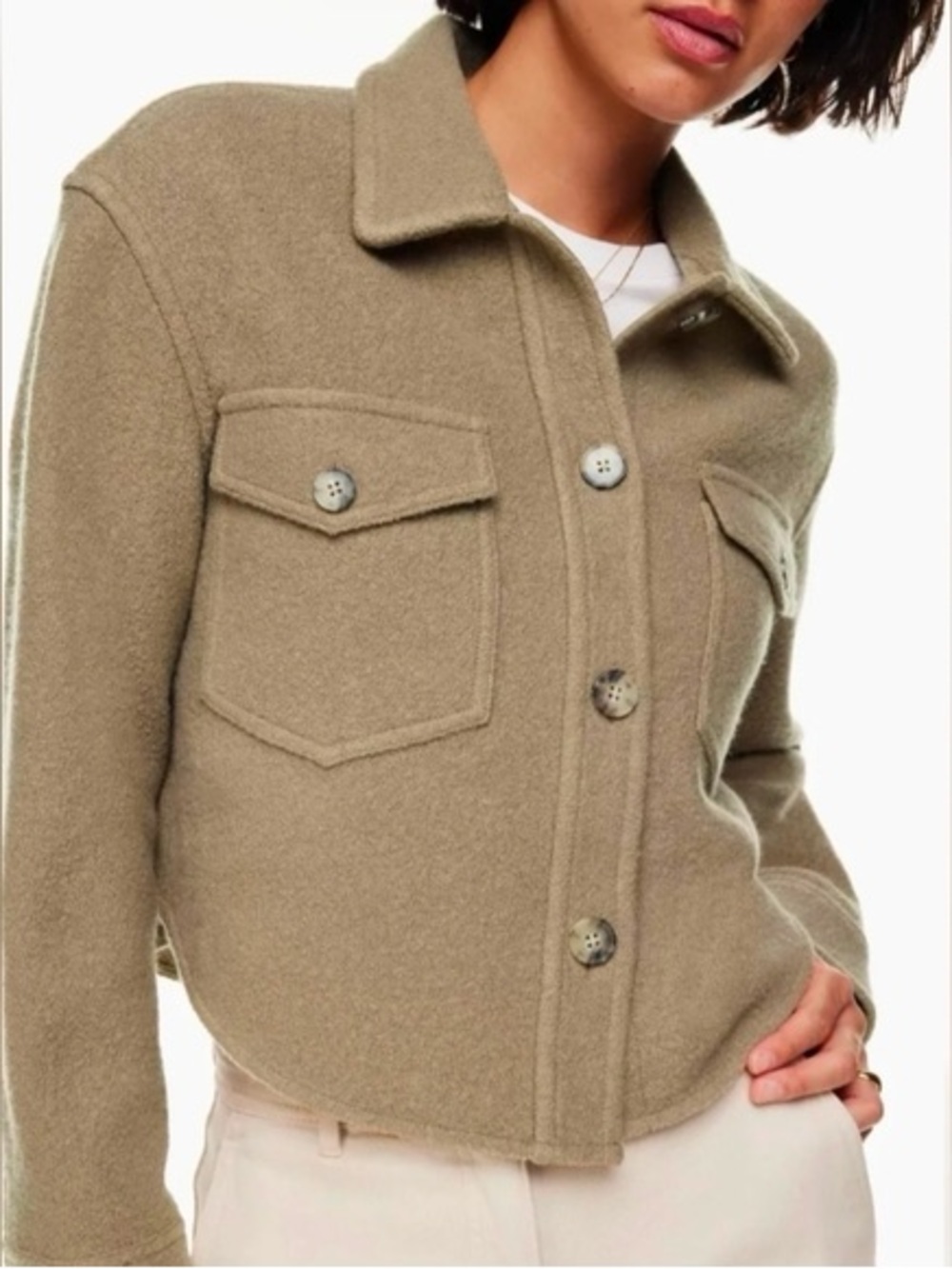 The Ganna Shacket Jacket - Taupe